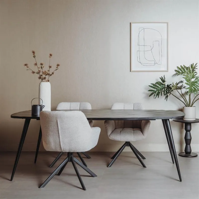 Beste Prijs Giovanni Eetkamertafel zwart 180 cm